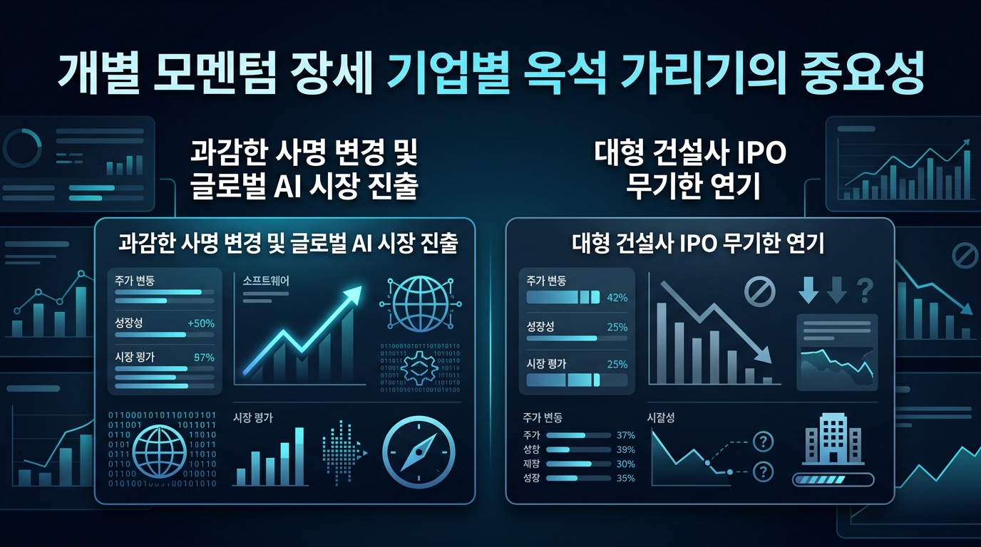 개별 모멘텀 장세, 기업별 옥석 가리기의 중요성