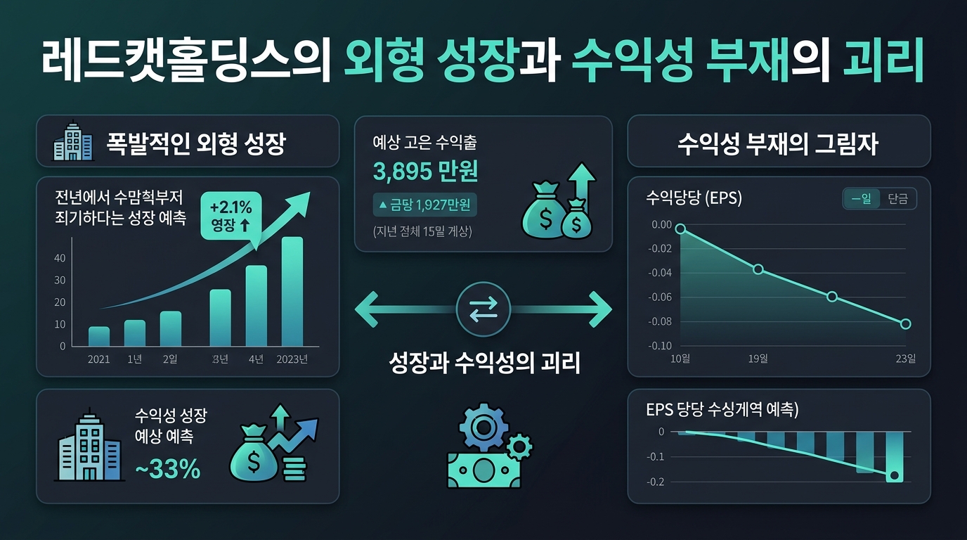 레드캣홀딩스의 외형 성장과 수익성 부재의 괴리