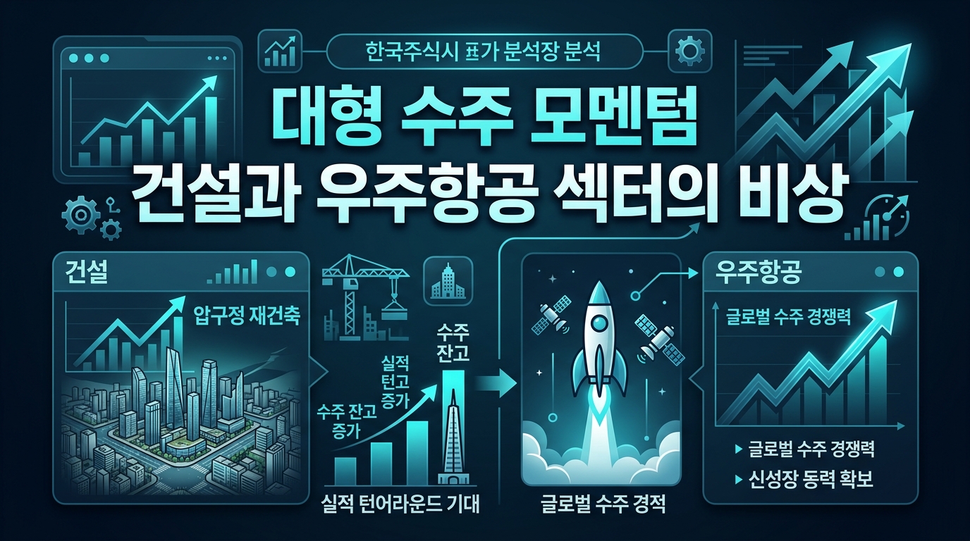 대형 수주 모멘텀, 건설과 우주항공 섹터의 비상