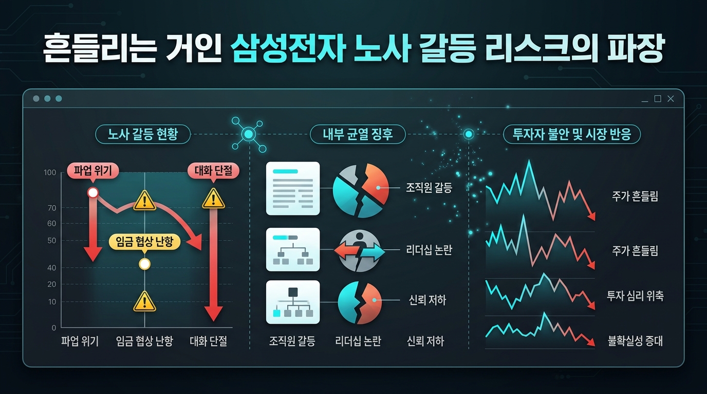 흔들리는 거인 삼성전자, 노사 갈등 리스크의 파장