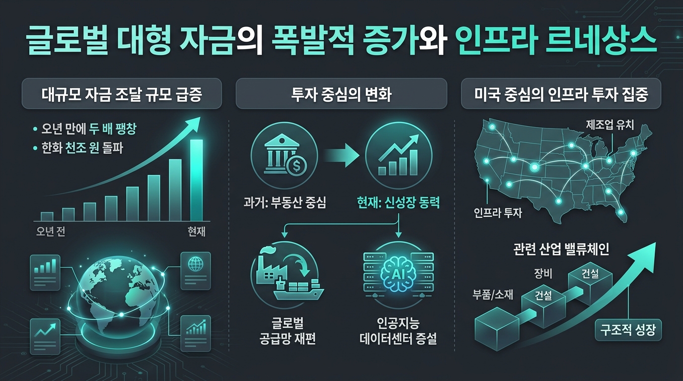 글로벌 대형 자금의 폭발적 증가와 인프라 르네상스