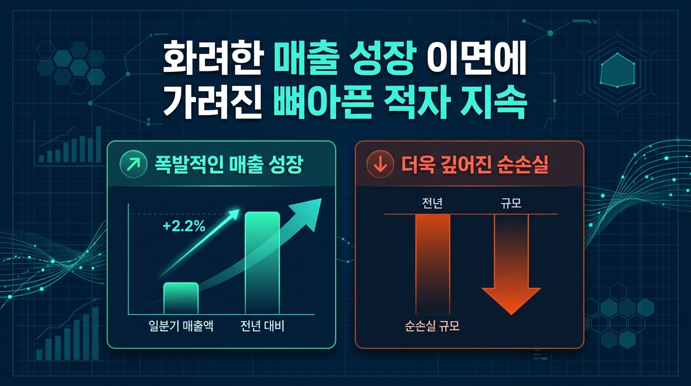 화려한 매출 성장 이면에 가려진 뼈아픈 적자 지속