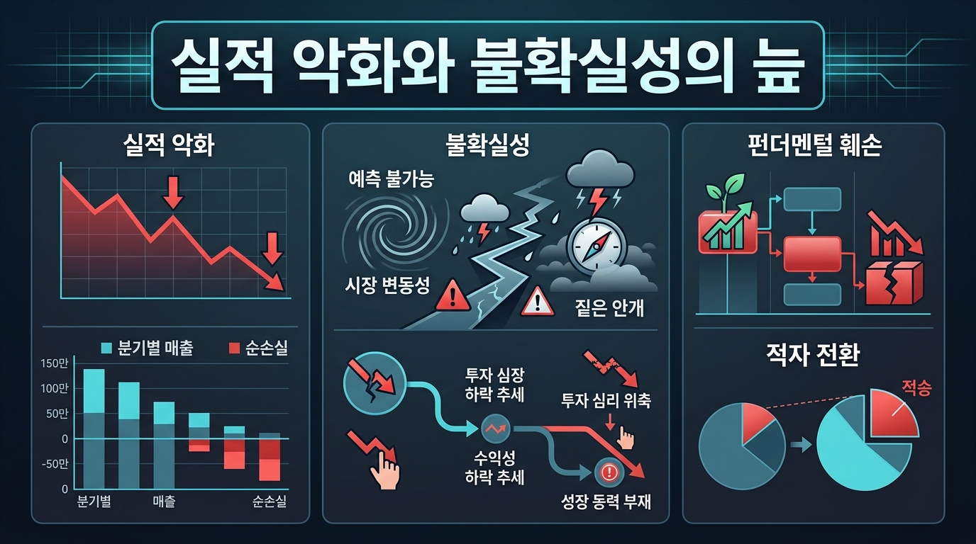 실적 악화와 불확실성의 늪