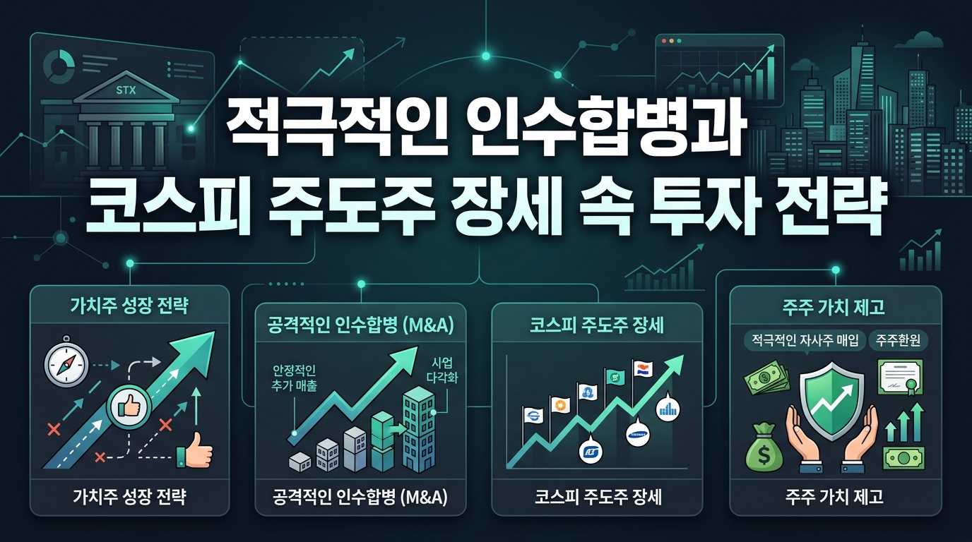 적극적인 인수합병과 코스피 주도주 장세 속 투자 전략