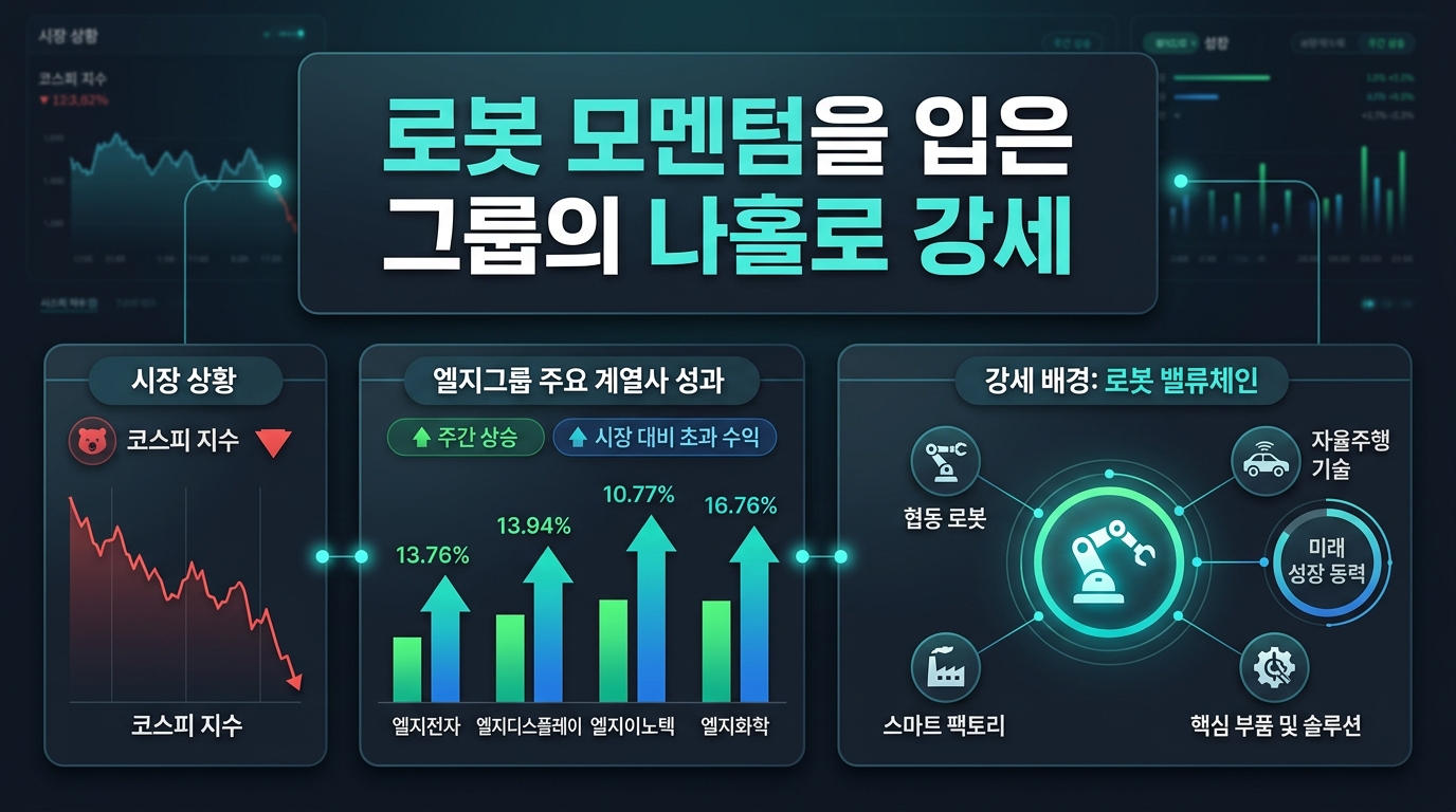 로봇 모멘텀을 입은 LG그룹의 나홀로 강세