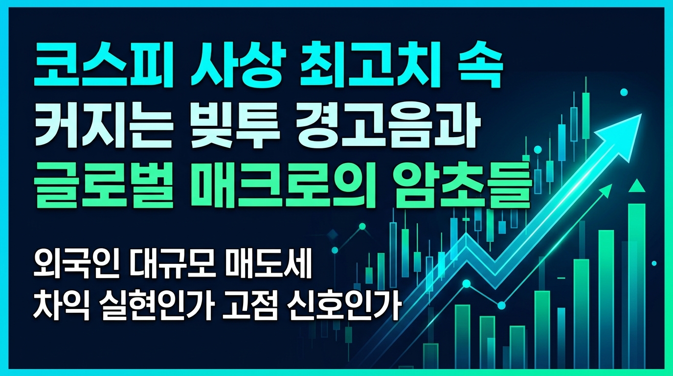 코스피 사상 최고치 속 커지는 빚투 경고음과 글로벌 매크로의 암초들
