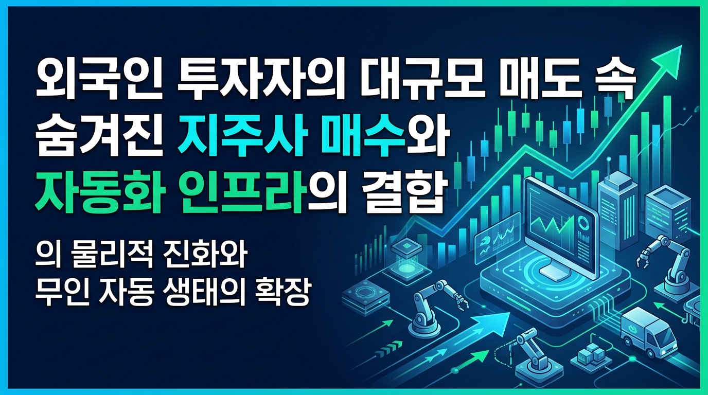 외국인 투자자의 대규모 매도 속 숨겨진 지주사 매수와 AI 자동화 인프라의 결합