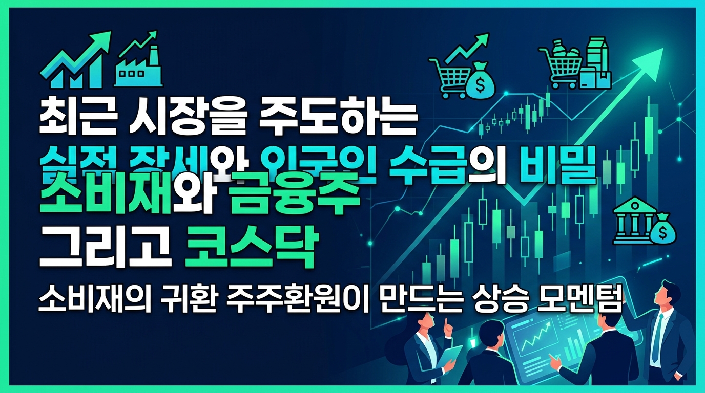 최근 시장을 주도하는 실적 장세와 외국인 수급의 비밀: 소비재와 금융주, 그리고 코스닥의 부활