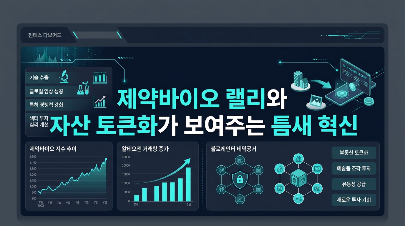 제약바이오 랠리와 자산 토큰화가 보여주는 틈새 혁신