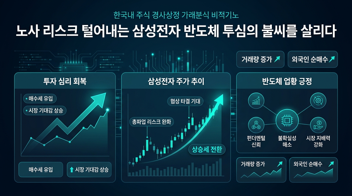 노사 리스크 털어내는 삼성전자 반도체 투심의 불씨를 살리다