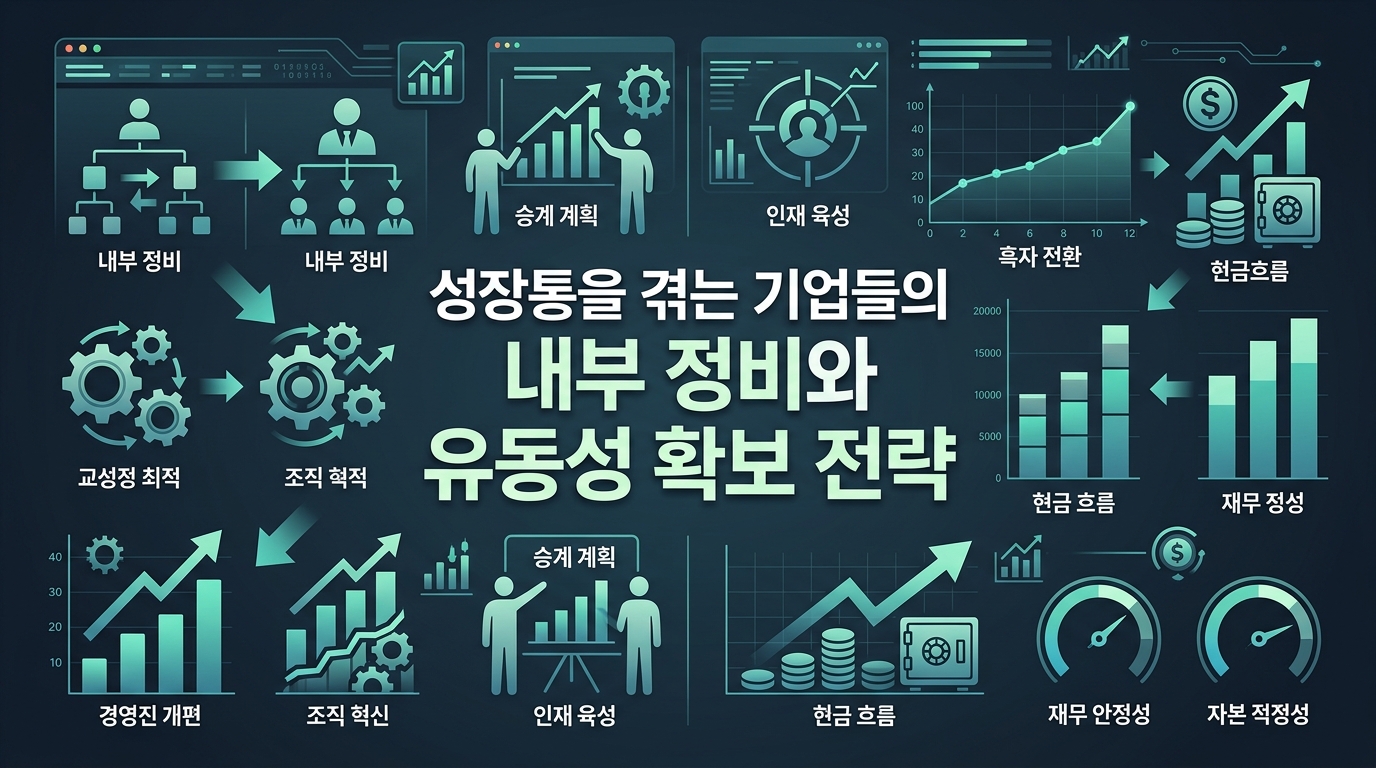 성장통을 겪는 기업들의 내부 정비와 유동성 확보 전략