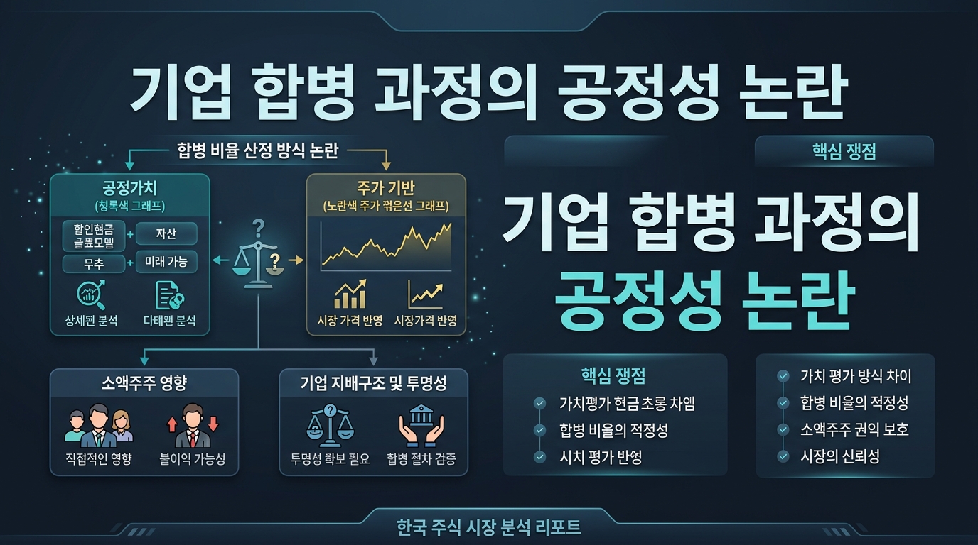 기업 합병 과정의 공정성 논란