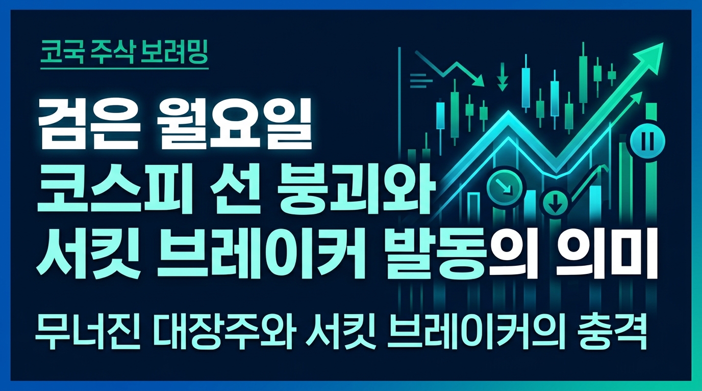 2026년 6월 8일 검은 월요일, 코스피 7400선 붕괴와 서킷 브레이커 발동의 의미