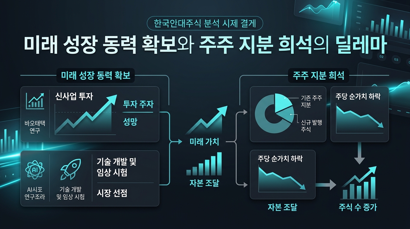 미래 성장 동력 확보와 주주 지분 희석의 딜레마