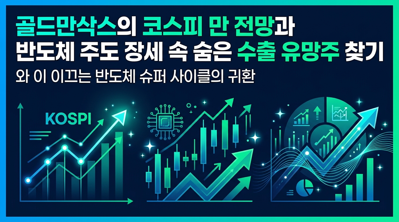 골드만삭스의 코스피 1만 2000 전망과 반도체 주도 장세 속 숨은 수출 유망주 찾기