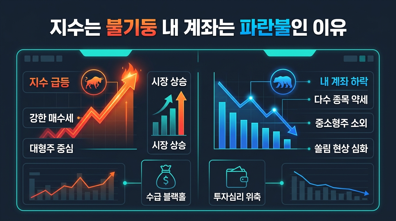 지수는 불기둥, 내 계좌는 파란불인 이유