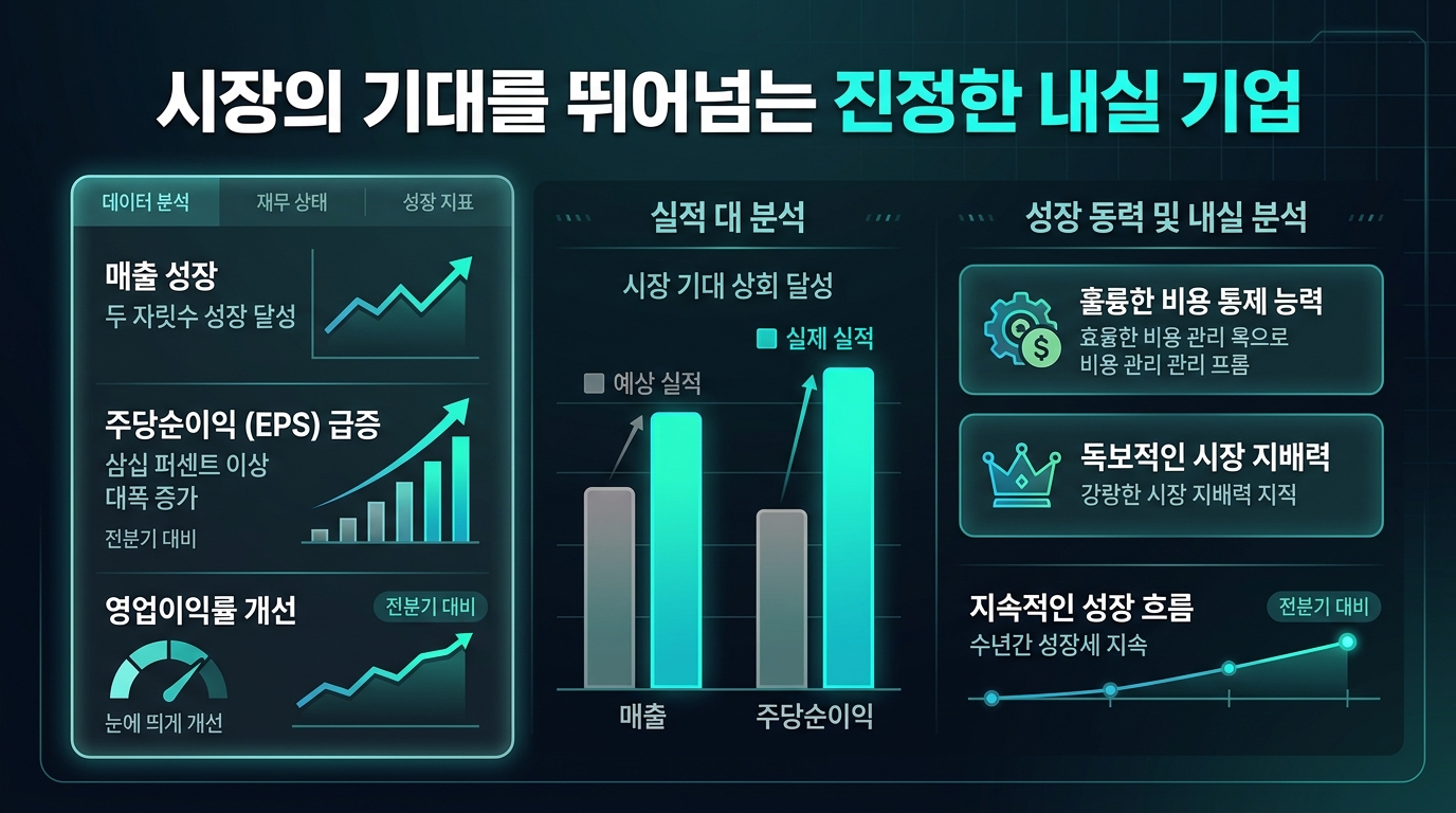 시장의 기대를 뛰어넘는 진정한 내실 기업