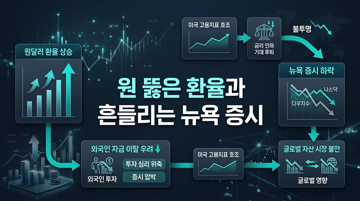1,550원 뚫은 환율과 흔들리는 뉴욕 증시