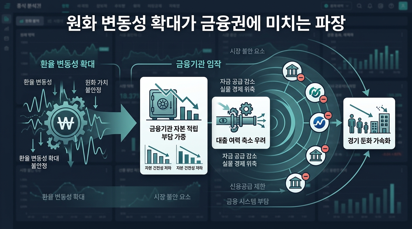 원화 변동성 확대가 금융권에 미치는 파장