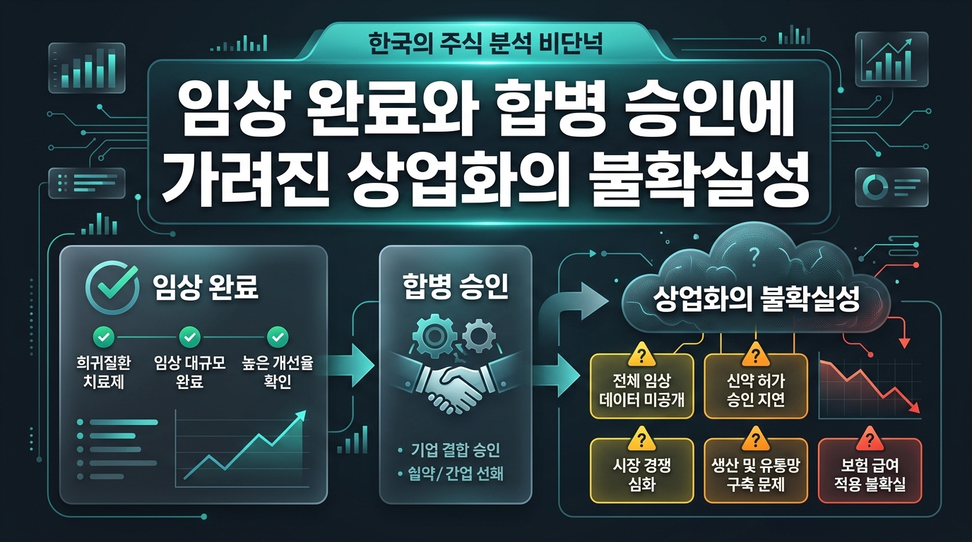 임상 완료와 합병 승인에 가려진 상업화의 불확실성