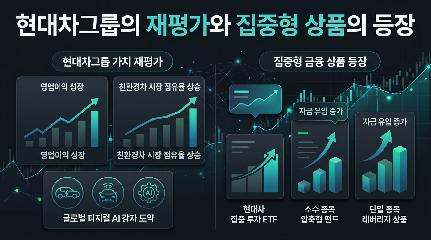 현대차그룹의 재평가와 집중형 상품의 등장