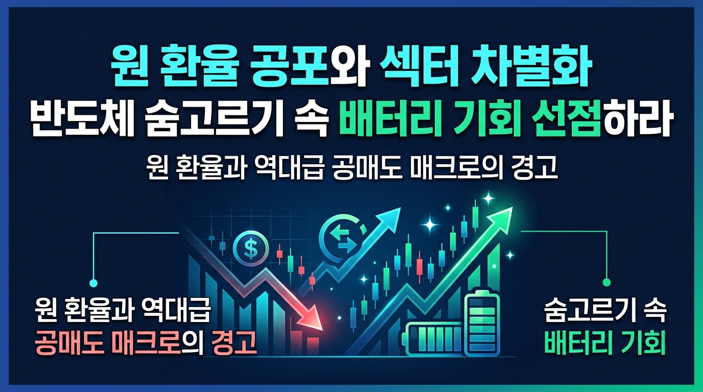 1550원 환율 공포와 섹터 차별화, 반도체 숨고르기 속 K배터리 기회 선점하라