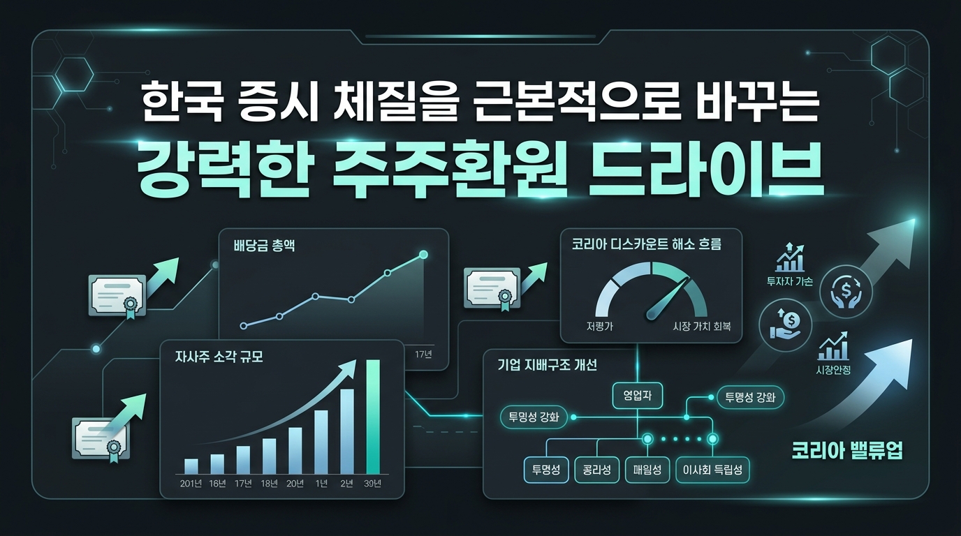 한국 증시 체질을 근본적으로 바꾸는 강력한 주주환원 드라이브