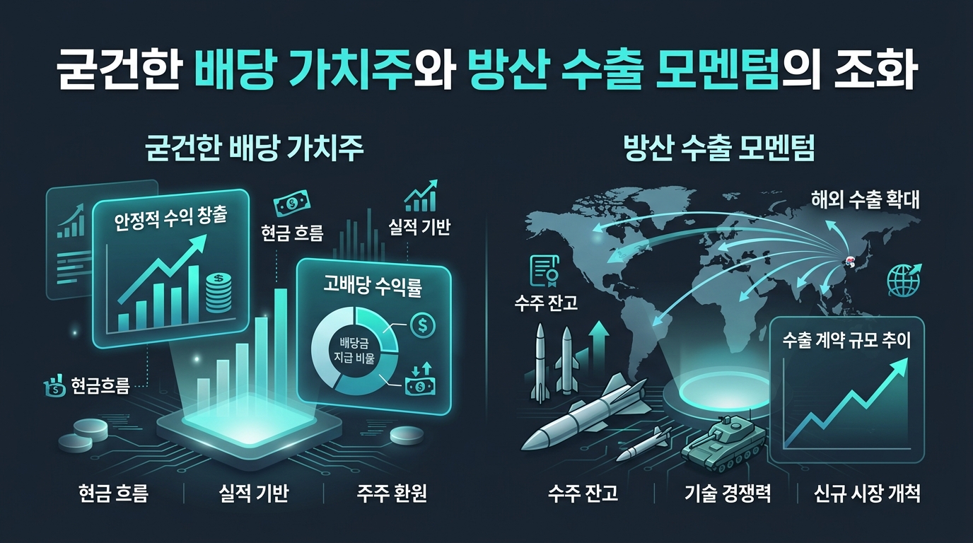 굳건한 배당 가치주와 방산 수출 모멘텀의 조화