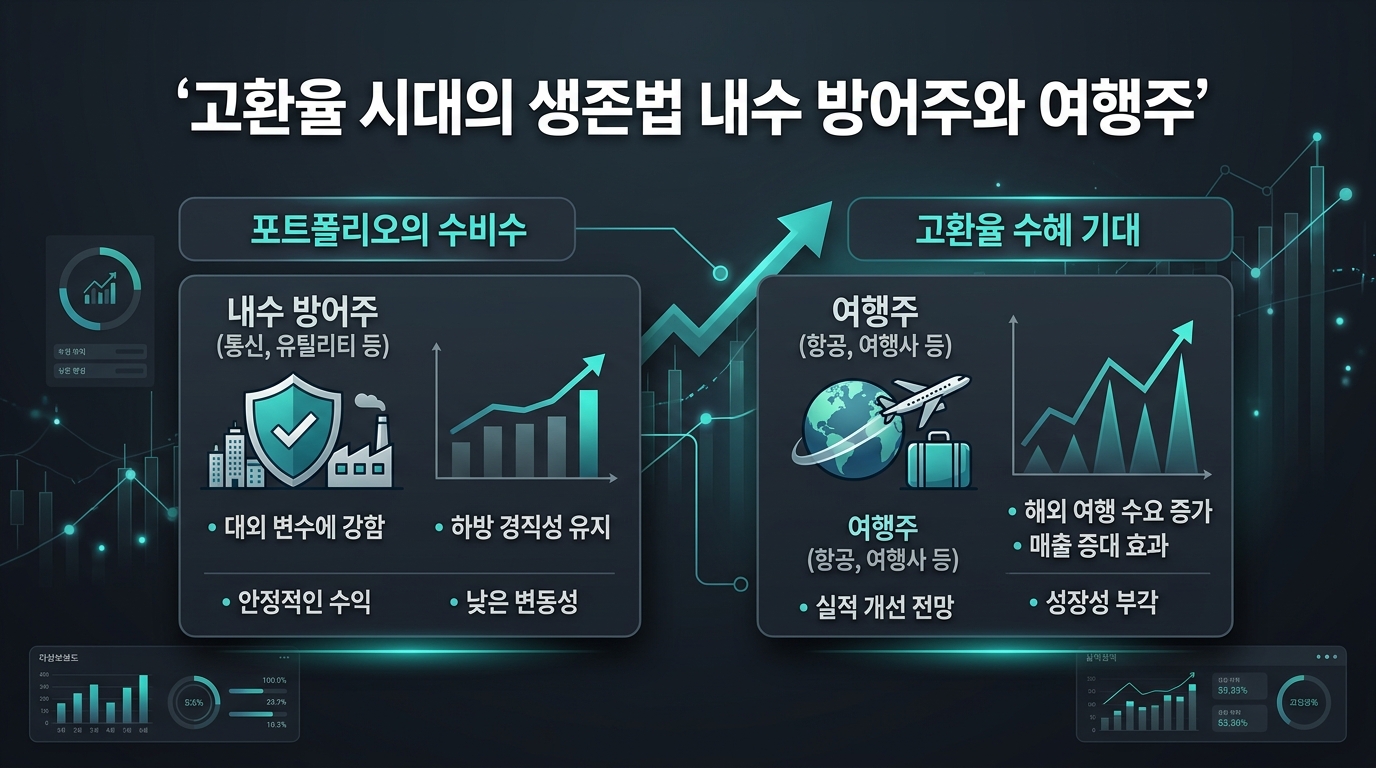 고환율 시대의 생존법 내수 방어주와 여행주