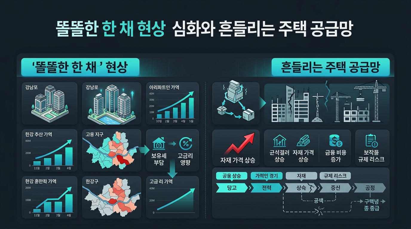 똘똘한 한 채 현상 심화와 흔들리는 주택 공급망