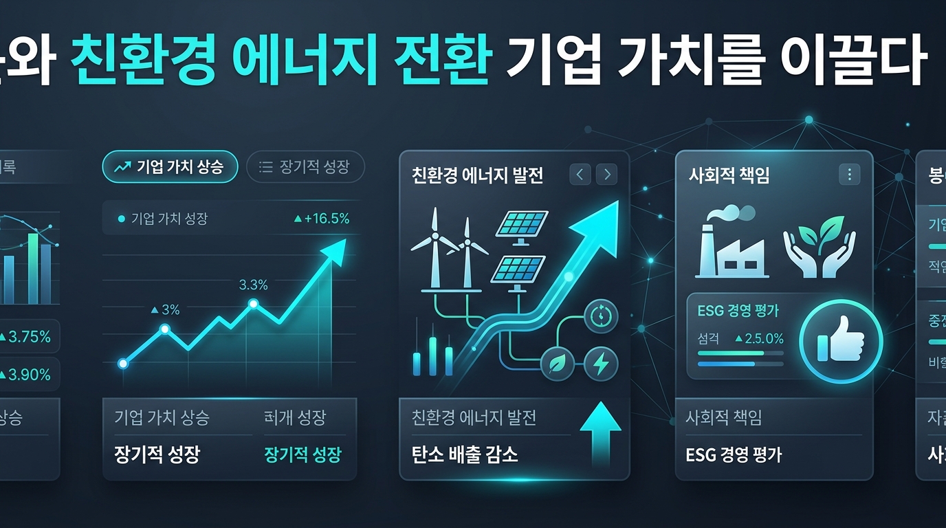 ESG와 친환경 에너지 전환 기업 가치를 이끌다