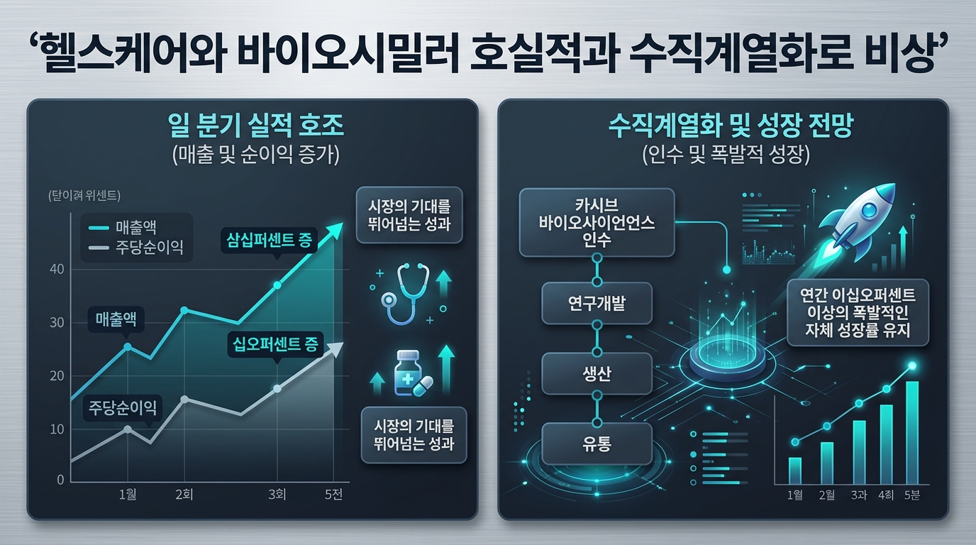 헬스케어와 바이오시밀러 호실적과 수직계열화로 비상