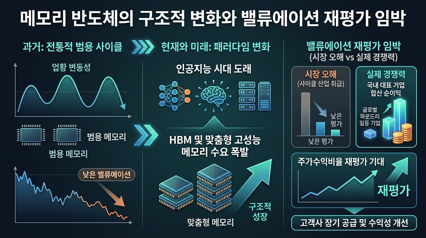 메모리 반도체의 구조적 변화와 밸류에이션 재평가 임박