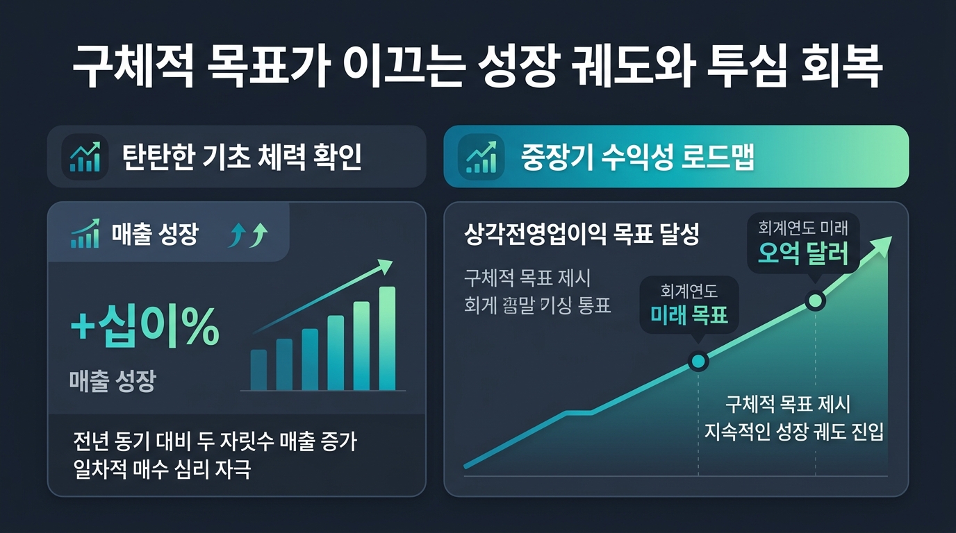 구체적 목표가 이끄는 성장 궤도와 투심 회복