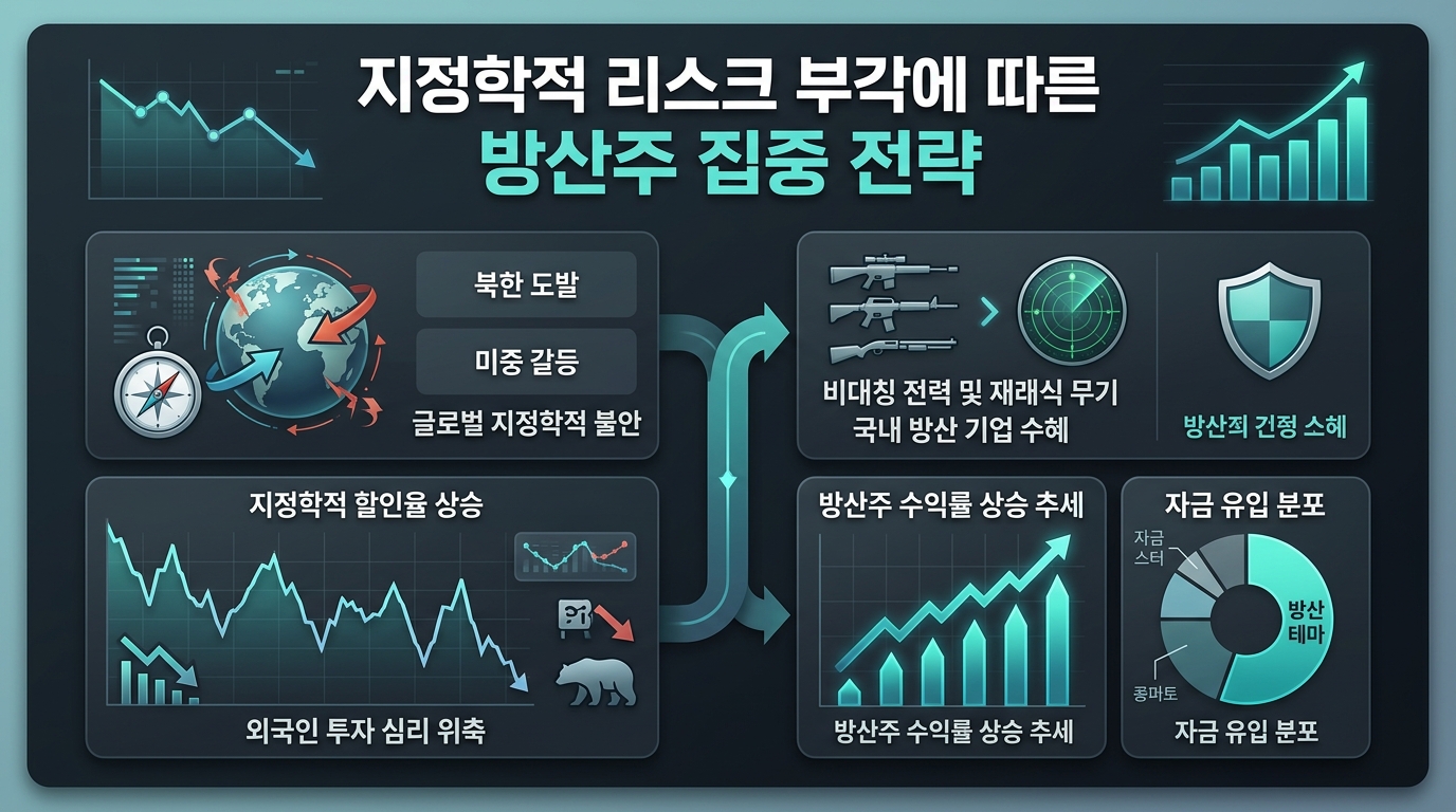 지정학적 리스크 부각에 따른 방산주 집중 전략