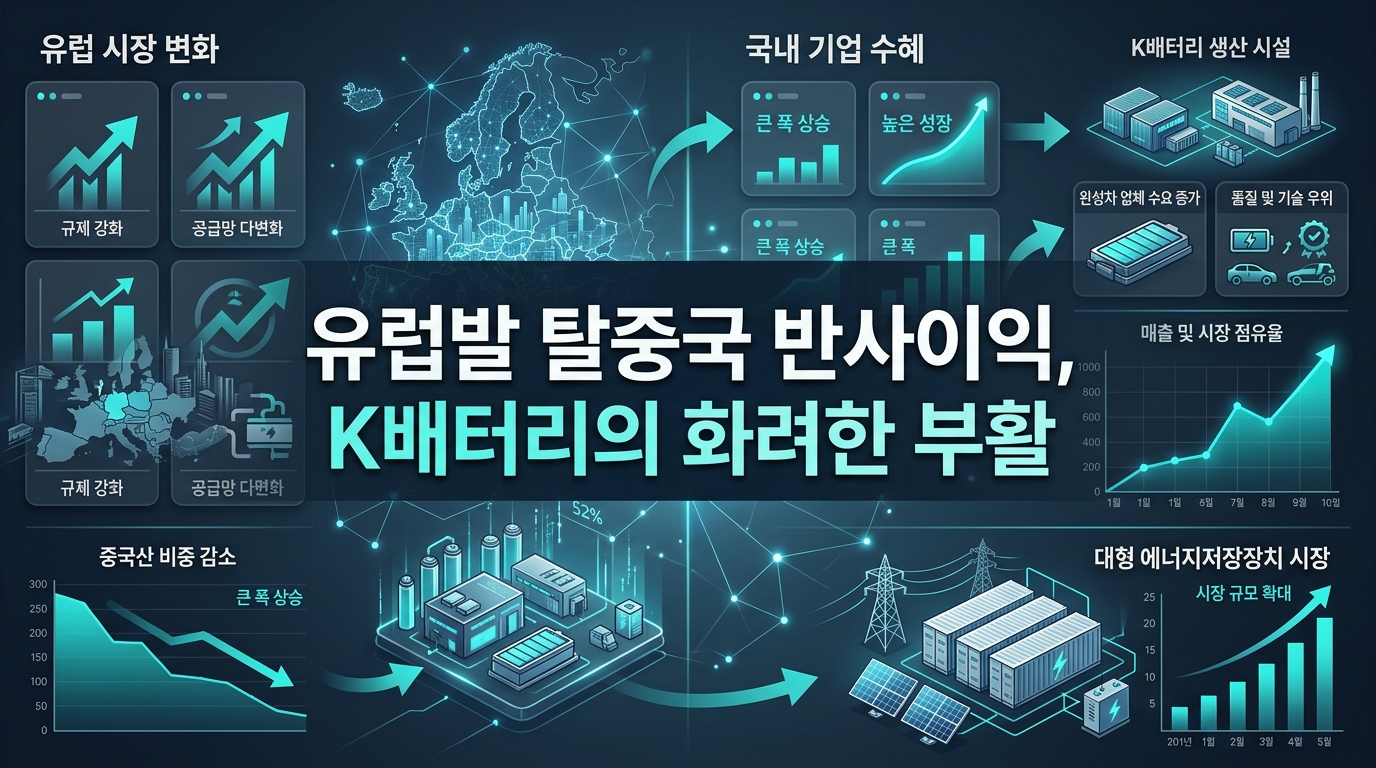 유럽발 탈중국 반사이익, K배터리의 화려한 부활