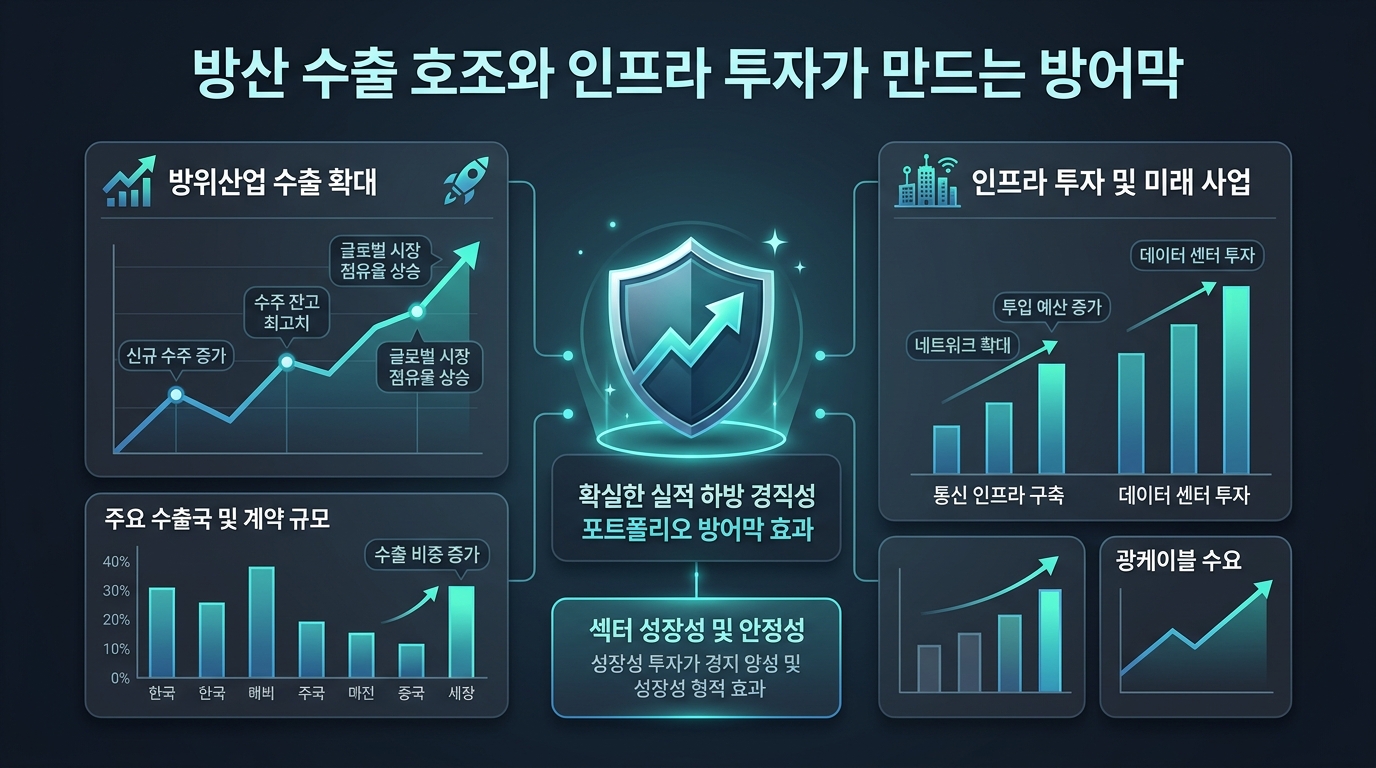 방산 수출 호조와 인프라 투자가 만드는 방어막