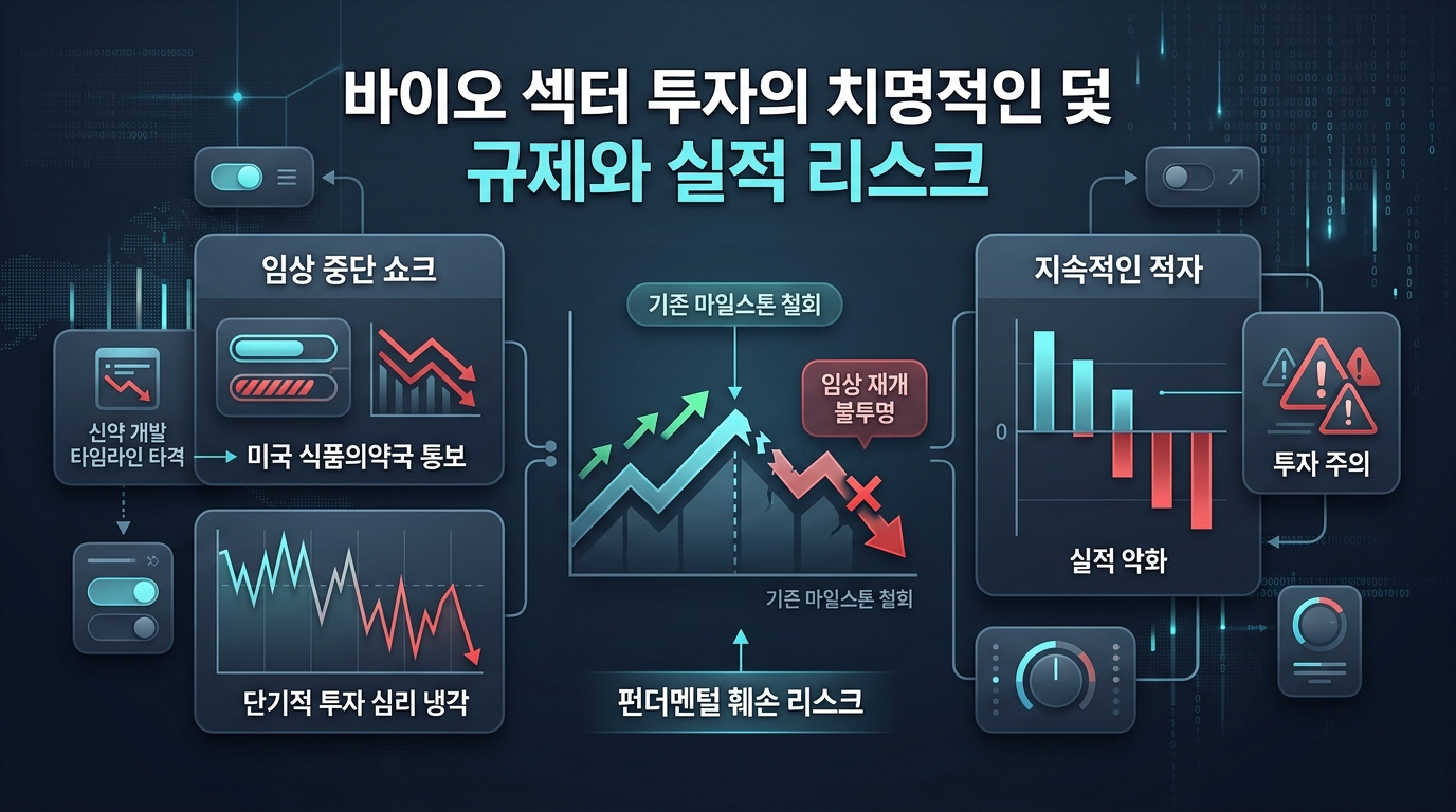 바이오 섹터 투자의 치명적인 덫, 규제와 실적 리스크