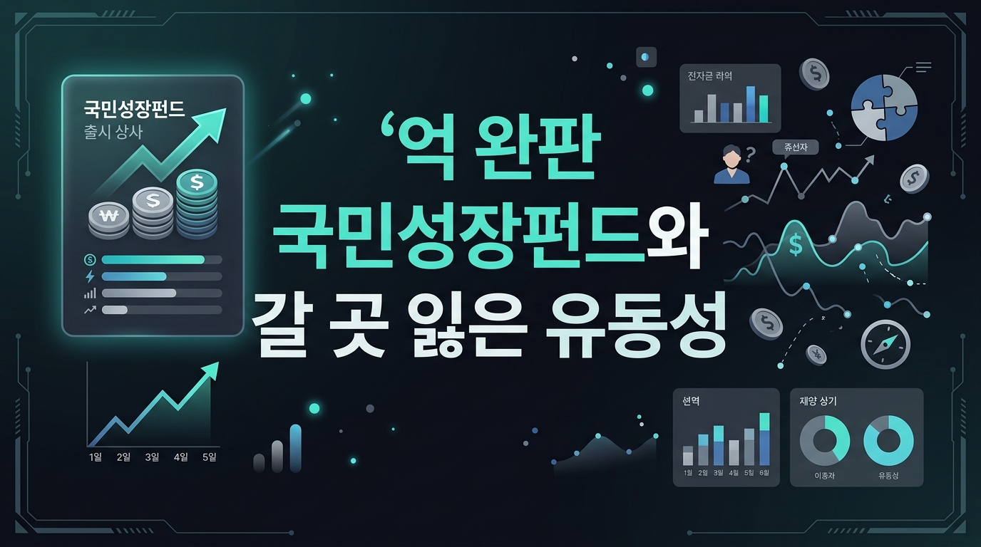 6000억 완판 국민성장펀드와 갈 곳 잃은 유동성