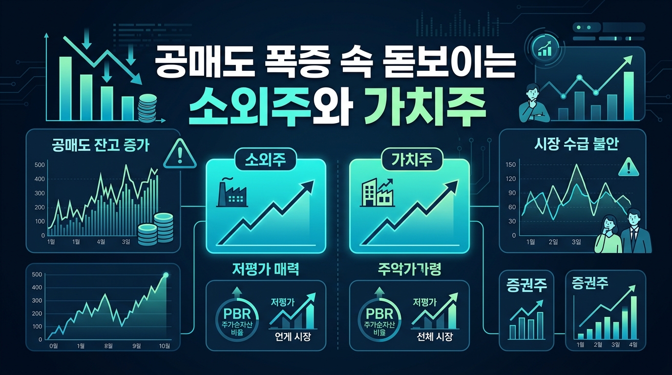 공매도 폭증 속 돋보이는 소외주와 가치주