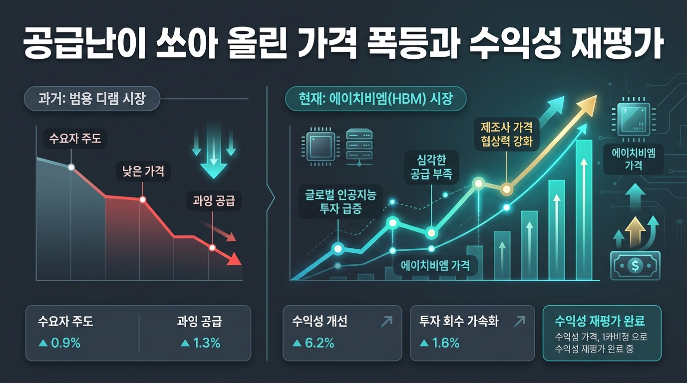 공급난이 쏘아 올린 HBM 가격 폭등과 수익성 재평가