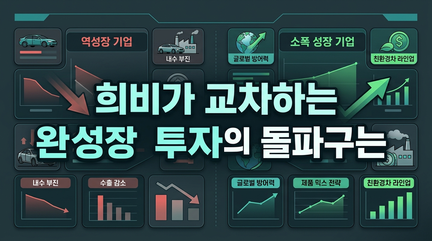 희비가 교차하는 완성차 시장, 투자의 돌파구는