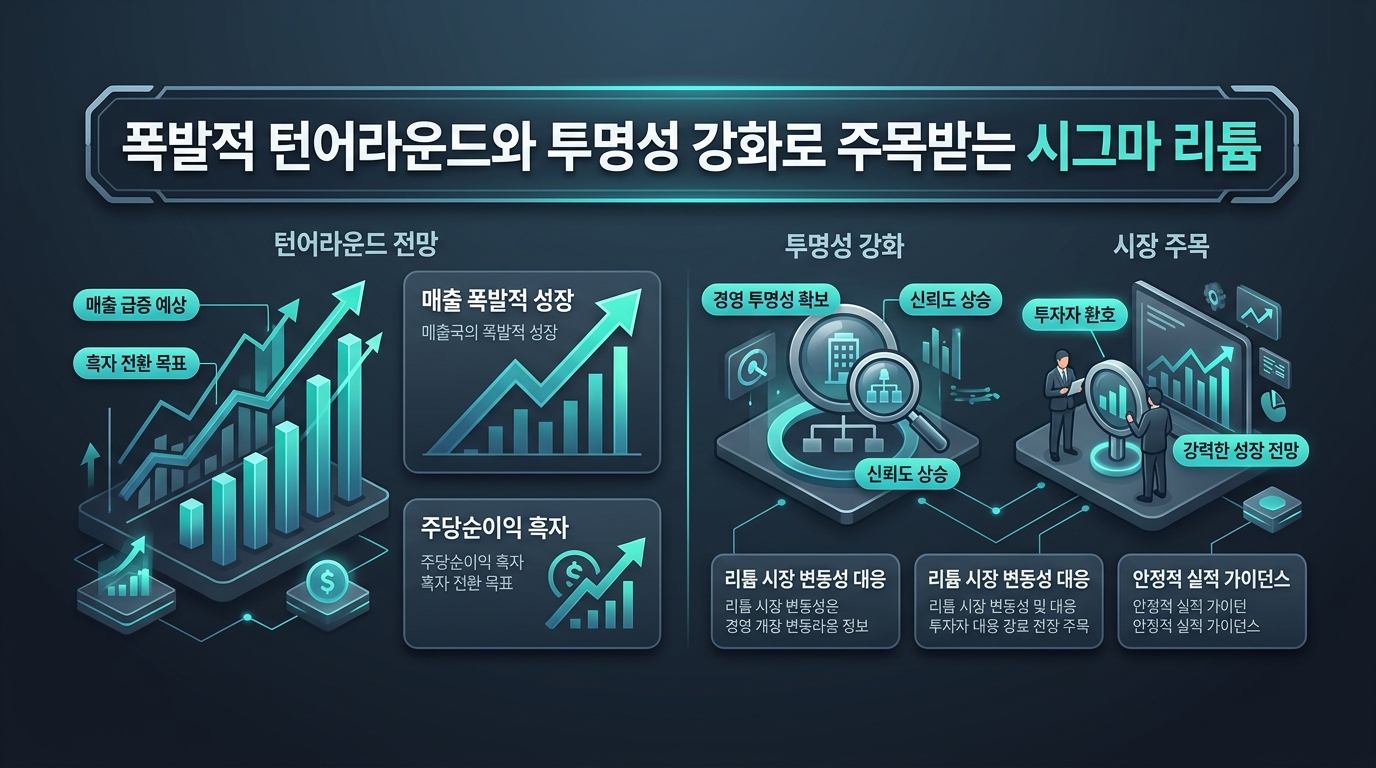폭발적 턴어라운드와 투명성 강화로 주목받는 시그마 리튬