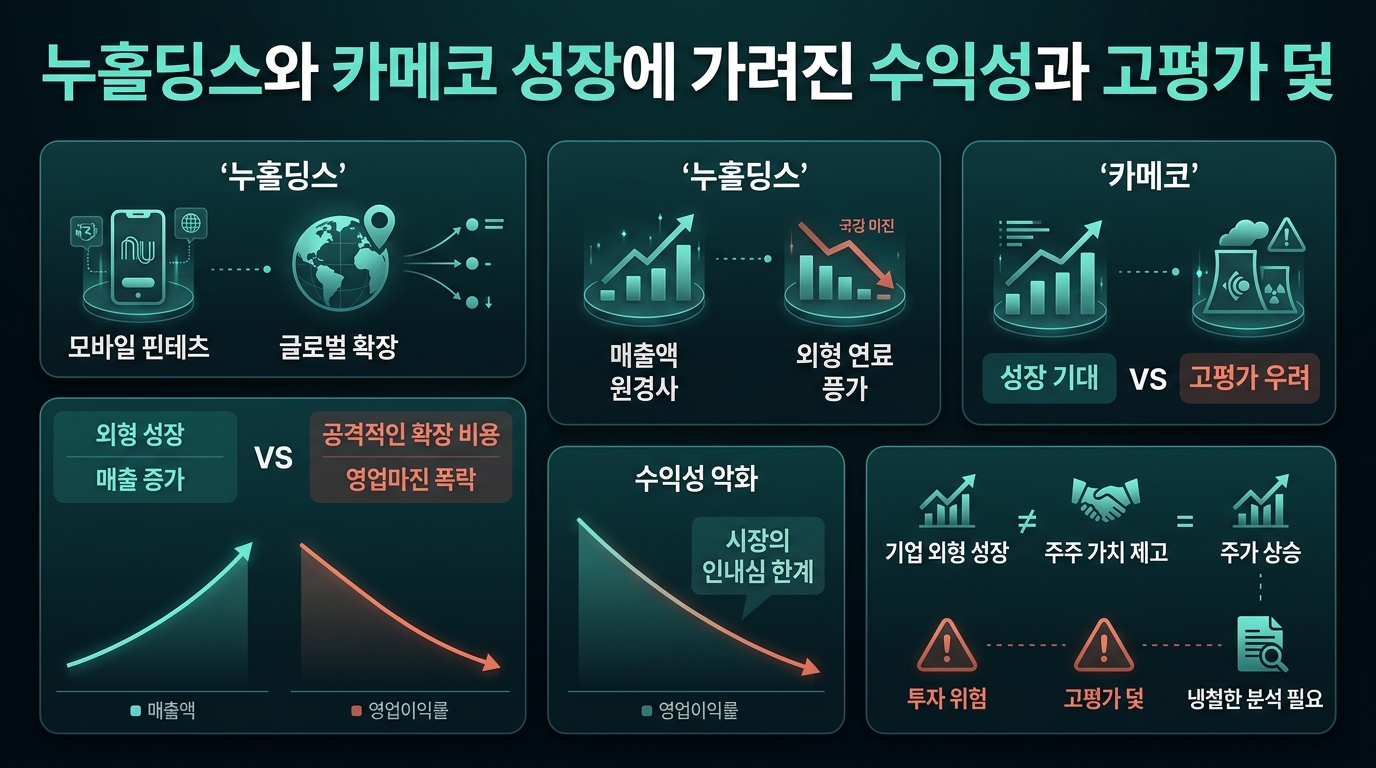 누홀딩스와 카메코, 성장에 가려진 수익성과 고평가 덫