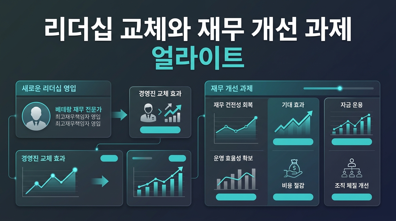 리더십 교체와 재무 개선 과제, 얼라이트