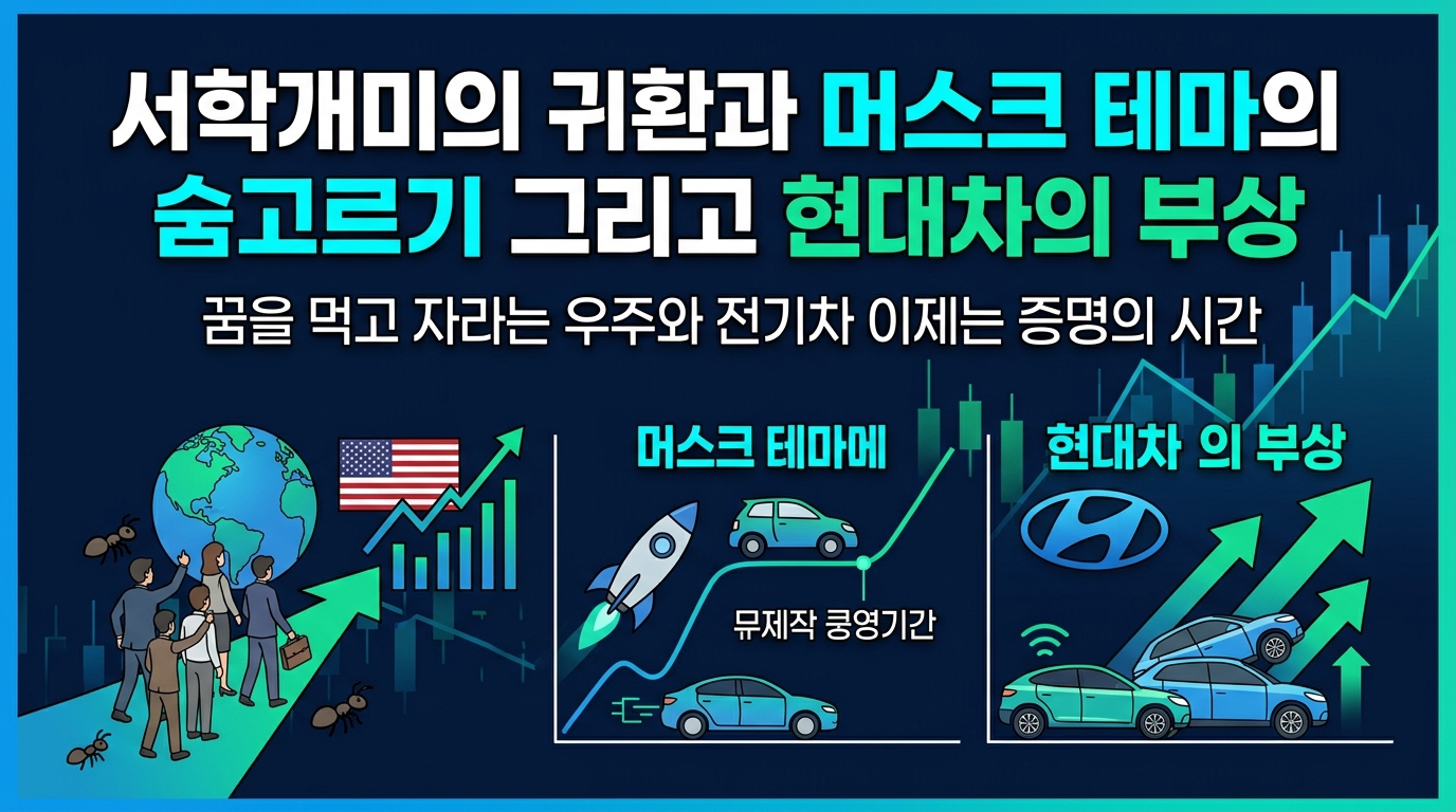 서학개미의 귀환과 머스크 테마의 숨고르기, 그리고 현대차의 부상