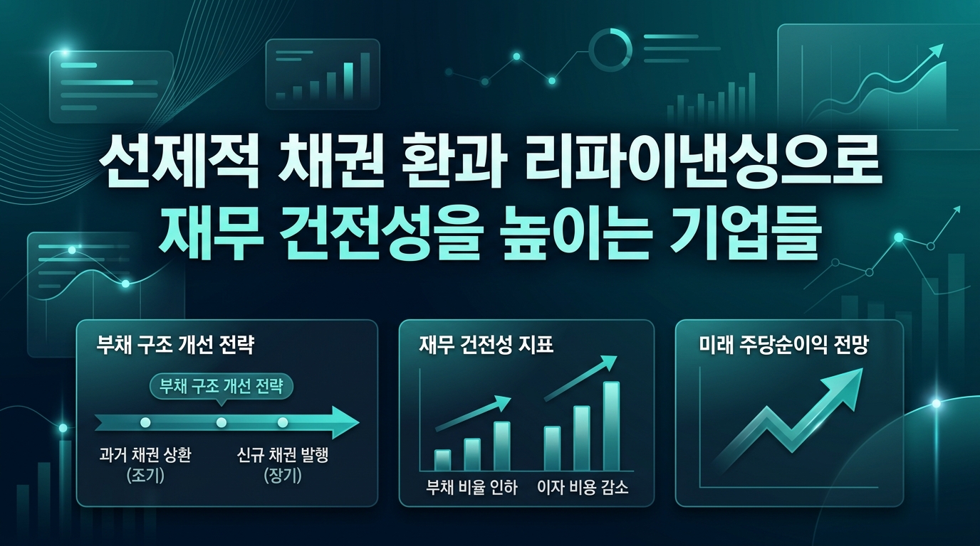 선제적 채권 상환과 리파이낸싱으로 재무 건전성을 높이는 기업들