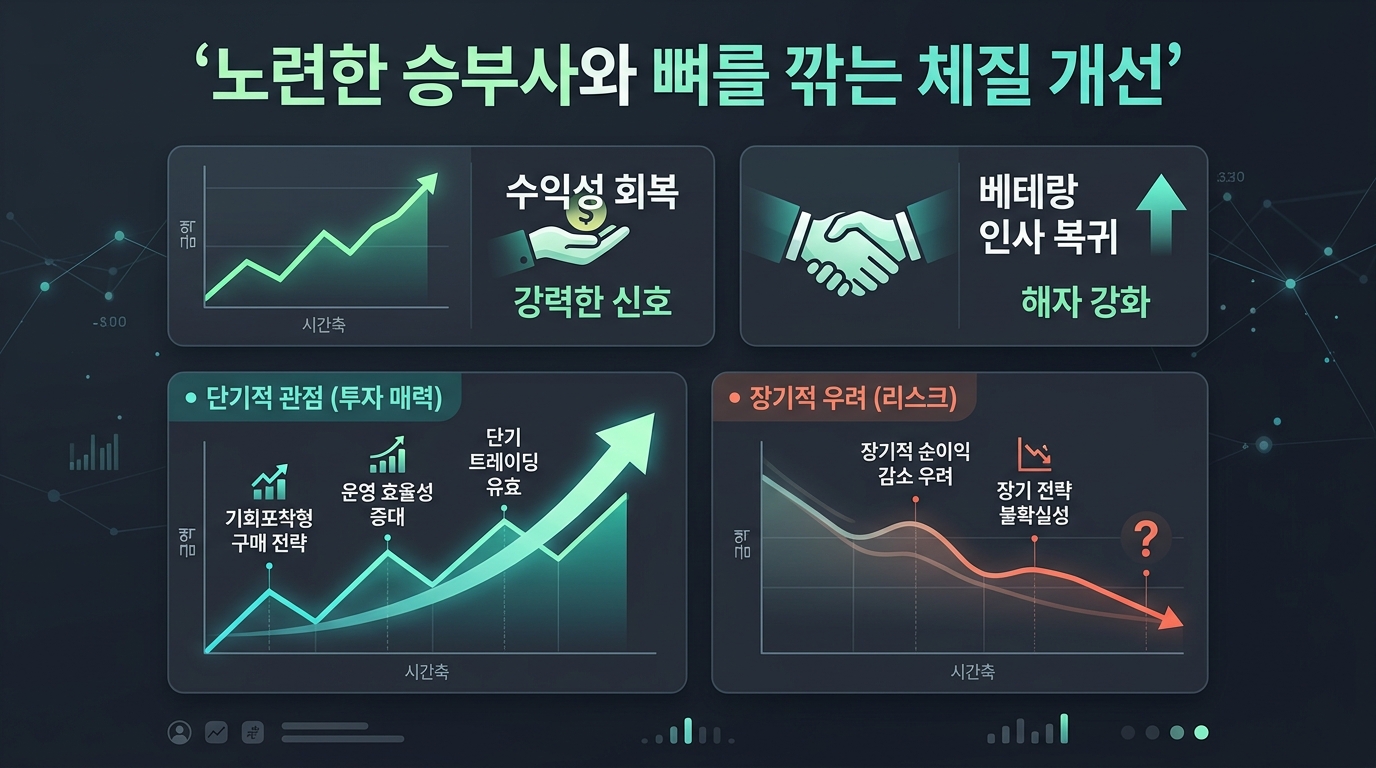 노련한 승부사와 뼈를 깎는 체질 개선