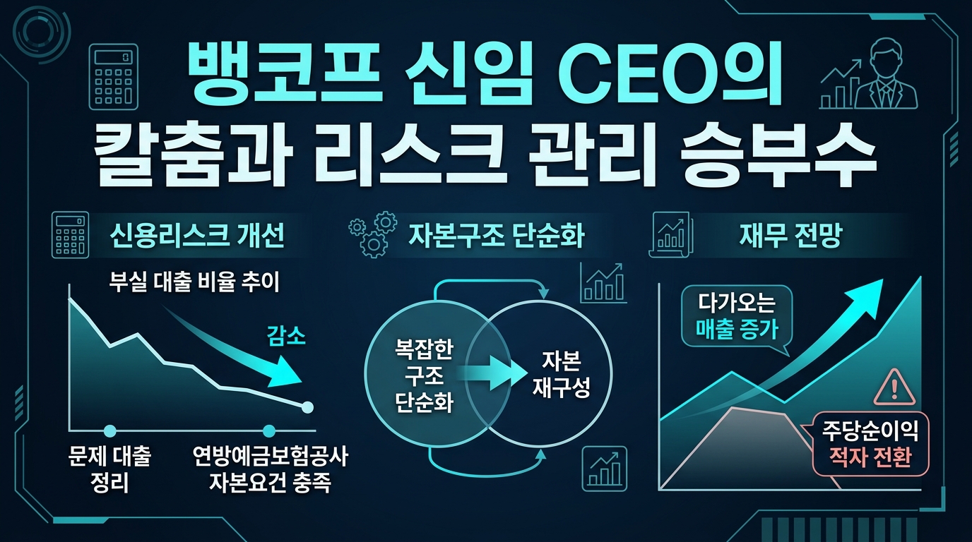BCB 뱅코프, 신임 CEO의 칼춤과 리스크 관리 승부수