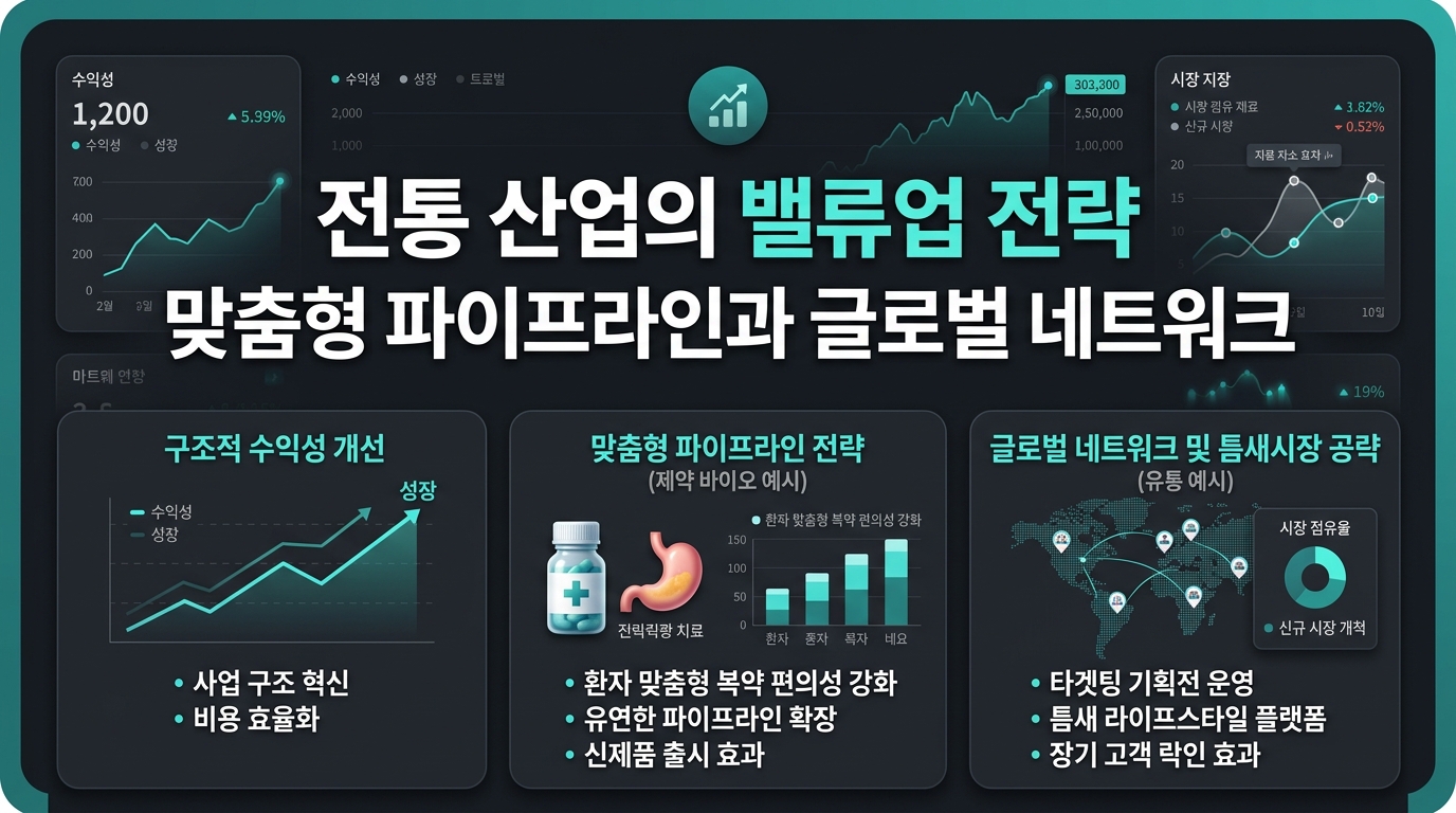 전통 산업의 밸류업 전략: 맞춤형 파이프라인과 글로벌 네트워크